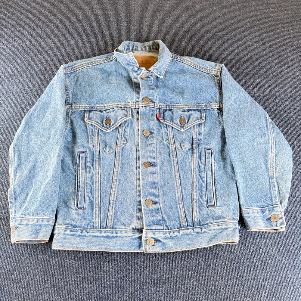 Levis 70506 0216 Vintage Denim Trucker Jacket Light Wash Blue Mens 40 Regular